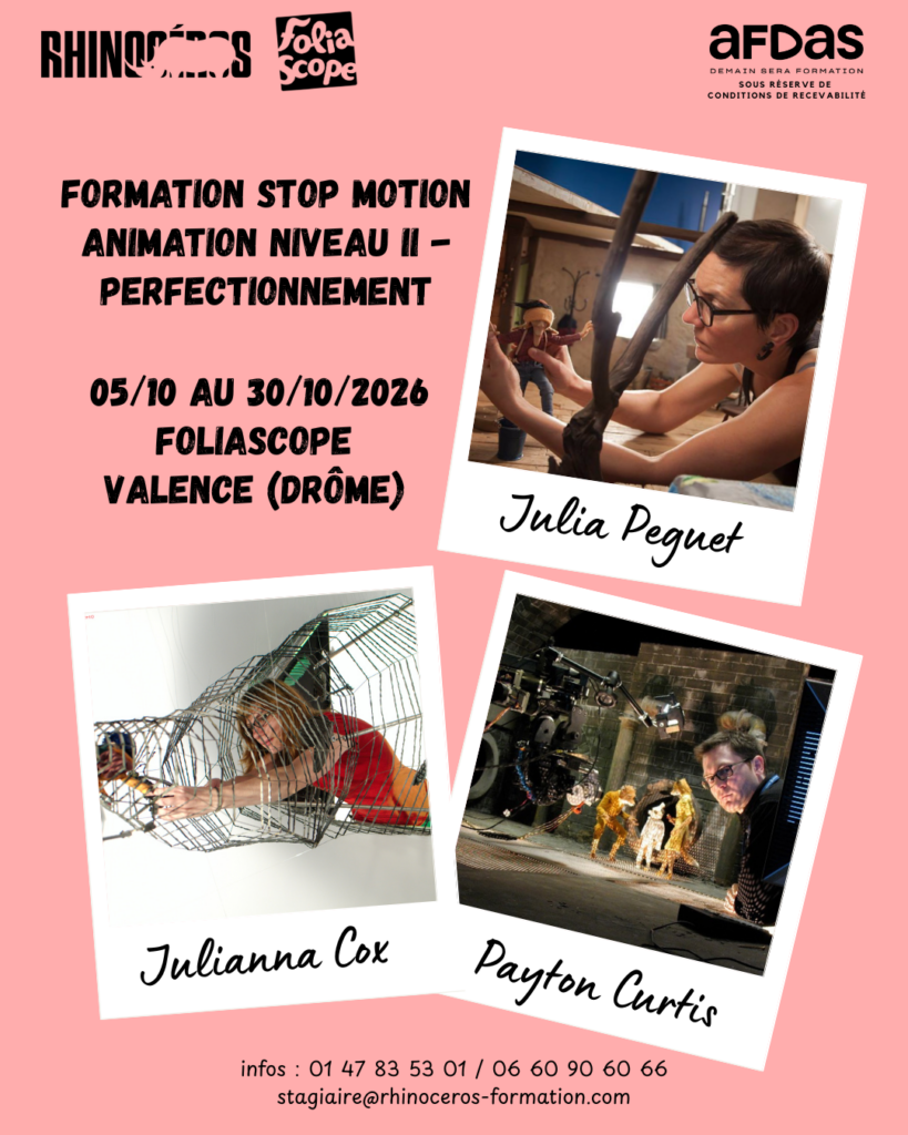 STOP MOTION ANIMATION - ADVANCED LEVEL training courses With JULIA PEGUET – JULIANNA COX – PAYTON CURTIS